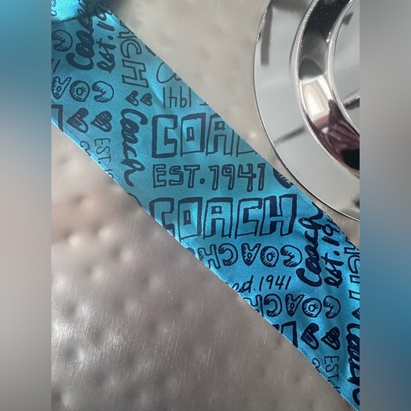 Coach Multicolor Logo Pattern Scarf - Picture 4 of 7